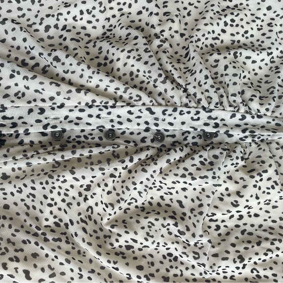 Mesh Leopard Button Down - Picture 2 of 6